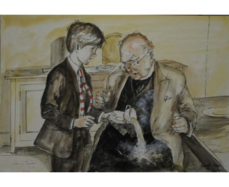 Jackanory, The Ghost of Thomas Kempe, Gareth Floyd (b.1940) Thirteen original hand drawn illustrations for the Children's BBC