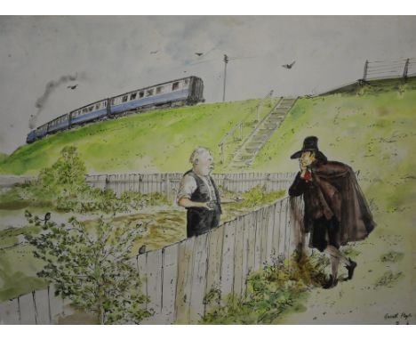 Jackanory, Nothing ever happens on Sundays,Gareth Floyd (b.1940) Six original hand drawn illustrations for the Children's BBC