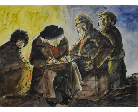 Jackanory, Gareth Floyd (b.1940), Ten original hand drawn illustrations for the Children's BBC TV Series. Various story illus