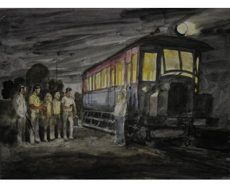 Jackanory, Chase through the night, Gareth Floyd (b.1940) Twelve original hand drawn illustrations for the Children's BBC TV 