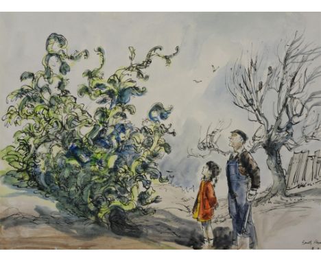 Jackanory, Gareth Floyd (b.1940), Nine original hand drawn illustrations for the Children's BBC TV Series. Various story illu