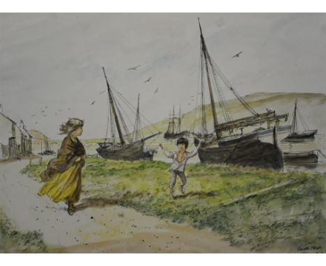Jackanory, Gareth Floyd (b.1940), Ten original hand drawn illustrations for the Children's BBC TV Series. Story illustrations
