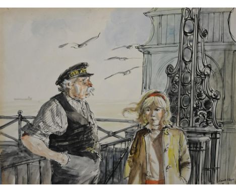 Jackanory, Gareth Floyd (b.1940), Nine original hand drawn illustrations for the Children's BBC TV Series. Various story illu