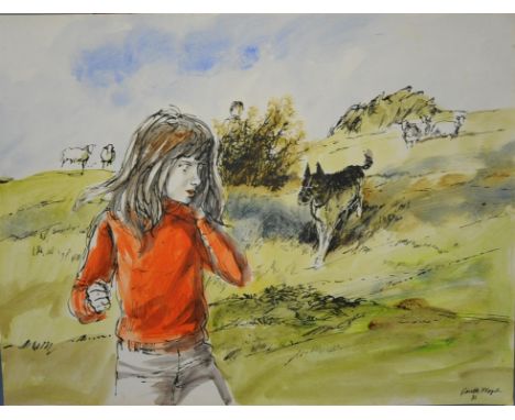 Jackanory, The Treasure of Dubarry Castle  Gareth Floyd (b.1940) Eight original hand drawn illustrations for the Children's B