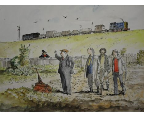 Jackanory, Nothing ever happens on Sundays, Gareth Floyd (b.1940) Nine original hand drawn illustrations for the Children's B