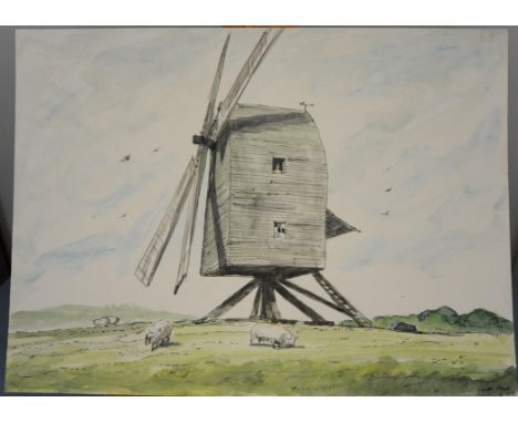 Jackanory, The Historic Windmill, Gareth Floyd (b.1940) Twelve original hand drawn illustrations for the Children's BBC TV Se