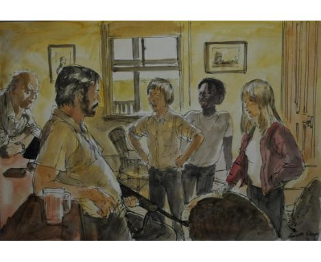 Jackanory, Chase through the night, Gareth Floyd (b.1940) Twelve original hand drawn illustrations for the Children's BBC TV 