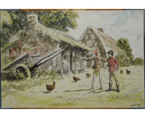 Jackanory, The Historic Windmill, Gareth Floyd (b.1940)  Ten original hand drawn illustrations for the Children's BBC TV Seri