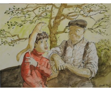 Jackanory, Ferret Summer,: Gareth Floyd (b.1940) Eight original hand drawn illustrations for the Children's BBC TV Series. Fe