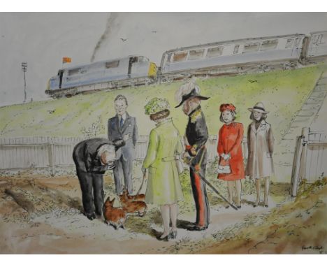 Jackanory, Nothing ever happens on Sundays, Gareth Floyd (b.1940)  Eight original hand drawn illustrations for the Children's