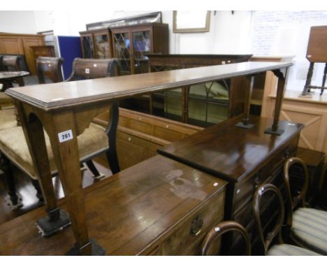 A 19TH CENTURY WALNUT BENCH-WINDOW SEAT