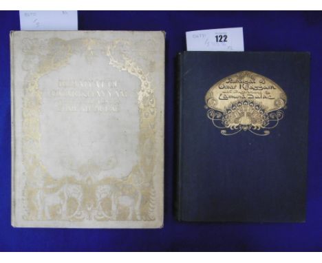 FIRST TRADE EDITION OF RUBAIYAT OF OMAR KHAYAM TRANSLATED BY EDWARD FITZGERALD, ILLUSTRATED BY EDMOND DULAC 1909 AND ONE OTHE