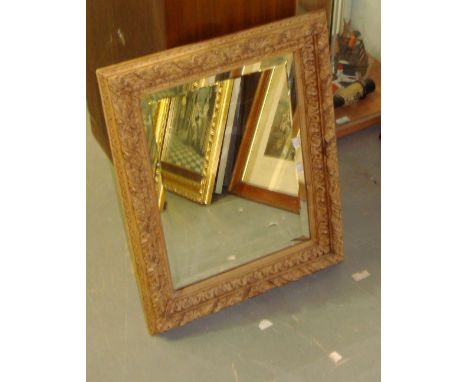 Carved frame mirror & pictures & prints