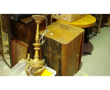 Vintage tin trunk