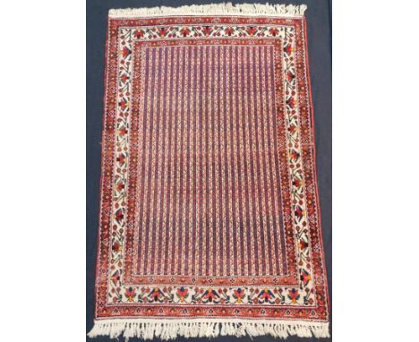   Bachtiari Streifen Teppich. Persien. Iran, circa 60 - 100 Jahre alt.  151 cm x 105 cm. Orientteppich. Handgeknüpft. Wolle a