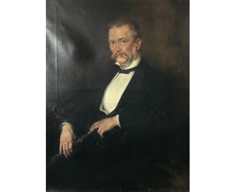   Josef CORREGGIO (1810 - 1891). Flötenspieler. Portrait.  101 cm x 75,5 cm. Gemälde. Öl auf Leinwand. Rechts unten signiert.