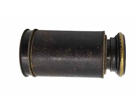 A small WW2 escape brass telescope. single draw type.  7.7cm when closed with lens cap on. 11cm when open and lens cap off