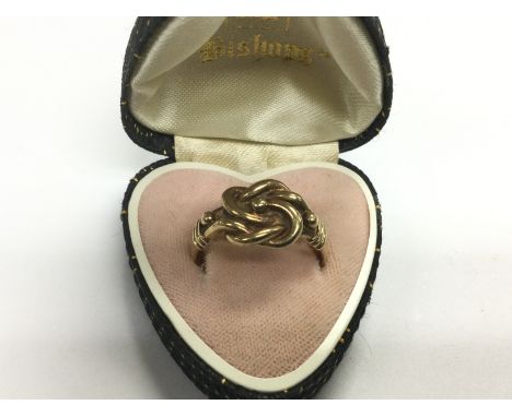 A 9ct gold gypsy ring, approx 5.5g and approx size T-U. Shipping category A.