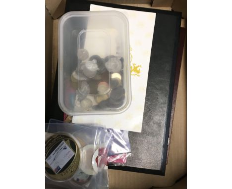 A collection of coins including cased 2008 UK coinage emblems of Britain silver proof collection, Concorde commemorative coin