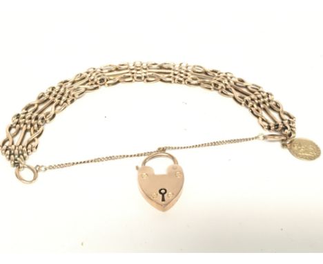 A 9ct Gate bracelet, overall weight 20.6g