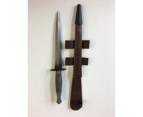 Commando Fairbairn Sykes dagger in later scabbard MK III late WWII. 