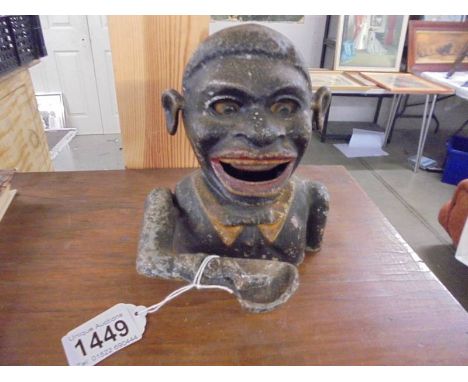 A vintage 'Starkies' patent novelty cast aluminium money box. Notice from the the-saleroom.com: These items are listed on the
