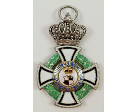 Hohenzollern: Fürstlich Hohenzollernscher Hausorden, 2. Modell (seit 1852), 2. Klasse mit Krone - Prinzenkreuz.Silber, teilwe