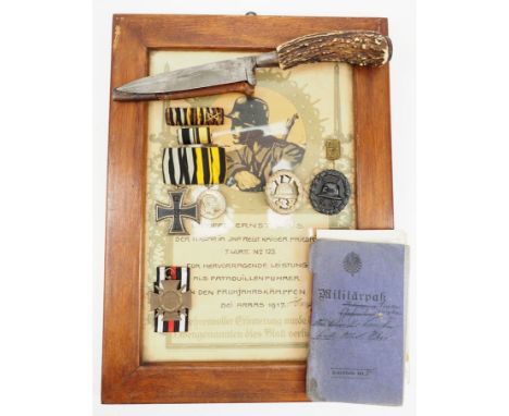 Württemberg: Nachlass eines Patrouillenführers - Vizefeldwebel und Reserve-Offizier-Aspiranten der 11. Komp. Infanterie-Regim