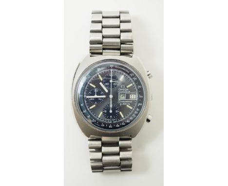 OMEGA Speedsonic Chronometer 300f.Chronometer mit blaugrauem Zifferblatt, Kleine Sekunde, Stopfunktion, Tag und Datums Angabe