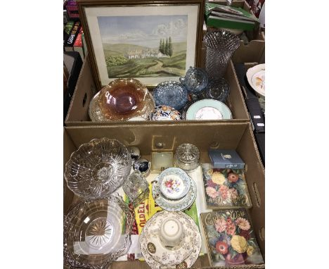 2 BOXES OF ASSORTED WARE INCLUDING CARLTON WARE