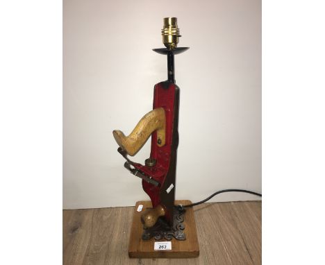 TABLE LAMP MADE FROM WOOD PLANE