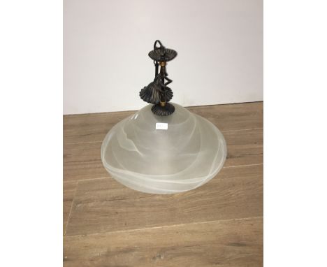 LARGE GLASS LAMP SHADE