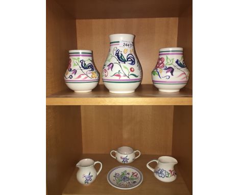 7 PIECES POOLE ART POTTERY