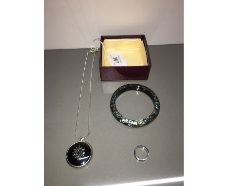 PILGRIM NECKLET SHELL BANGLE AND RING