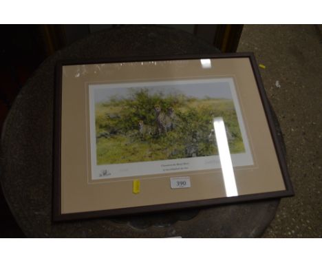 David Shepherd pencil signed limited edition print "Cheetah in the Masai Mara"