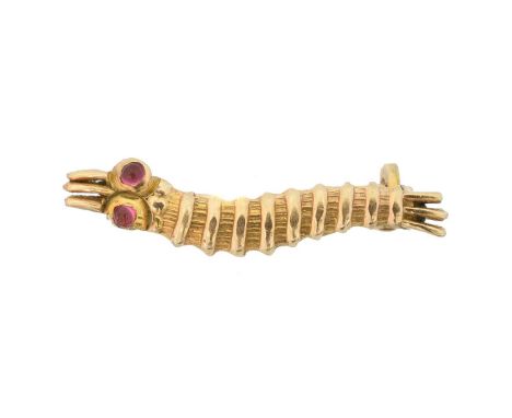 A WWII 'Caterpillar Club' pin, awarded to ROTC McNamara, length 2cm, gross weight 0.8g.Condition report: Overall condition go