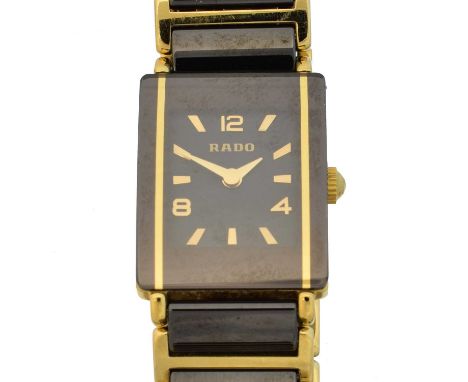 A Rado ladies 'DiaStar' wristwatch, ref. 153.0383.3, the rectangular signed dial with arabic and baton hour markers, quartz m