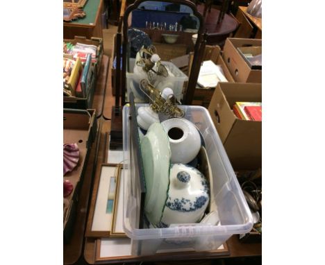 A box of assorted, to include prints etc.