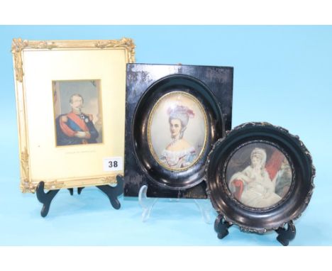 A Geoffrey Baxter framed print 'Emperor Napoleon' and two others (3)