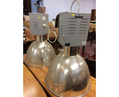 Two industrial light fittings