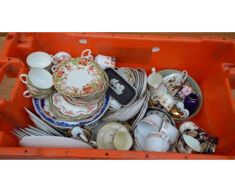A large quantity of mixed ceramics including part tea sets by Sutherland China, Windsor China, Dane, etc, plus a quantity of 