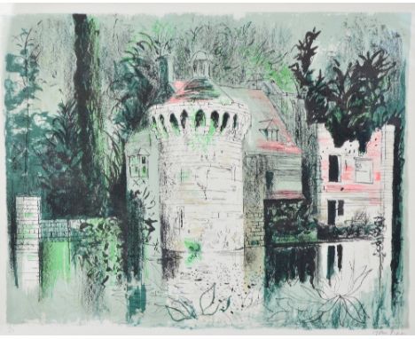 JOHN PIPER (1903-1992); a signed limited edition lithograph "Scotney Castle, Kent", signed in pencil lower right, numbered 68