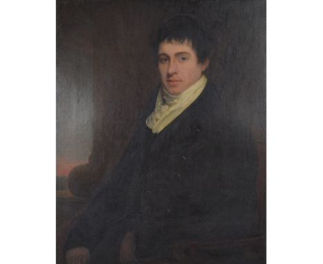 19TH CENTURY ENGLISH SCHOOL; oil on canvas, portrait of a gentleman, unsigned, 89 x 69cm, framed. CONDITION REPORT: Picture: 