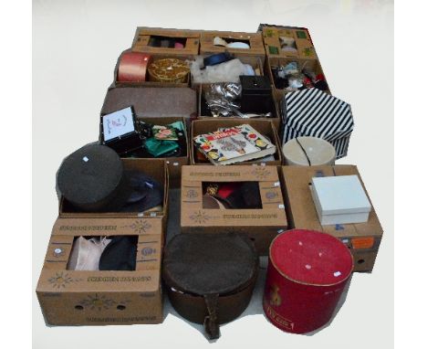 A very large quantity of fashion accessories including vintage shoes, bags, hats, vanity boxes, hat boxes, etc, contained in 