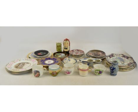 A large quantity of mixed ceramics, including an early 20th century Meissen cup and saucer decorated with butterflies and flo