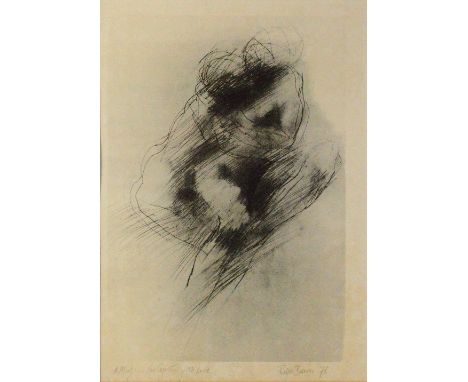 RALPH BROWN; an artist proof lithograph "For Pegatty With Love", signed, dated 1978 and inscribed, 50 x 32cm, framed and glaz