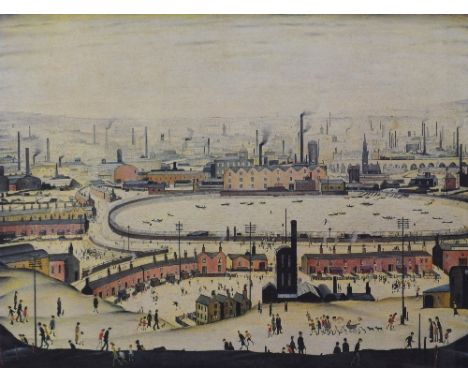 LAURENCE STEPHEN LOWRY (1887-1976); a signed limited edition print "The Pond", signed in pencil lower right, bearing blind st