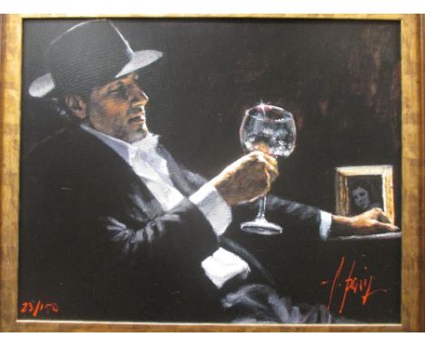 Fabian Perez (Argentinian, b.1967), Tinto II, signed within the print and numbered 23/150, print on canvas, 59 x 74.5 cm  