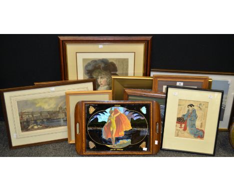 Pictures & prints - After G H Andrews hand painted lithograph of Florence; a 19th Century Japanese wood block print attribute