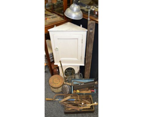 Tools, Boxes and Objects- various late 19th / early 20th century woodworking tools, including saws, files, etc ; a mid 20th c